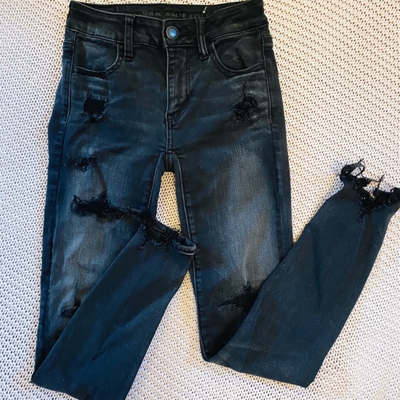 Black American Eagle Jeans - Picture 3 of 4